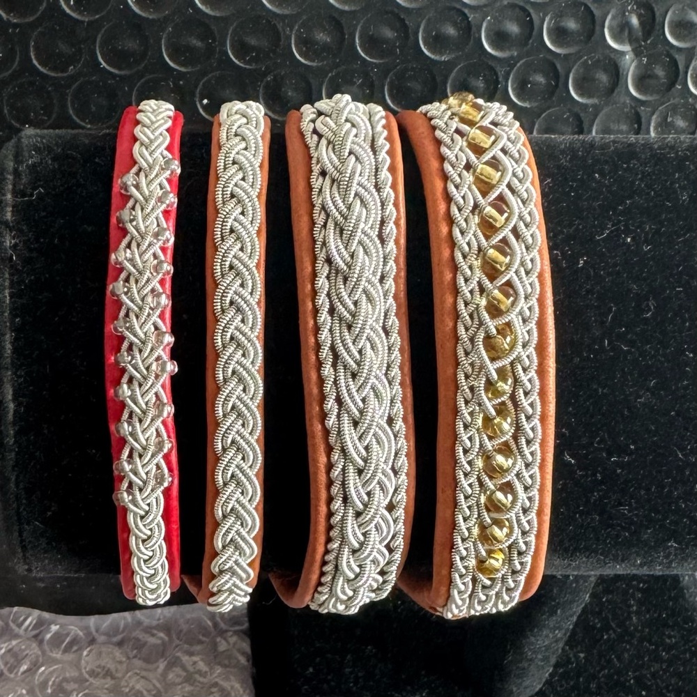 NWT Four Artisan Leather Bracelets